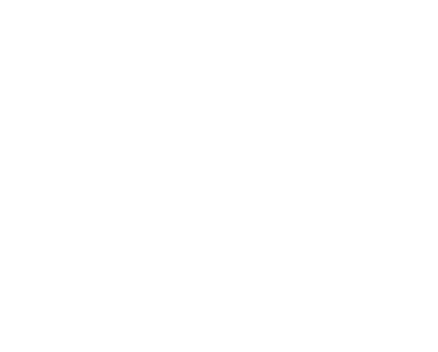 Outline of cabin surrounded by trees with stars in the sky